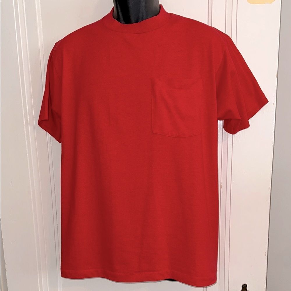 Vtg Union Underwear Co Classic Red Men's Cotton/Polyester One Stitch Hem T-Shirt